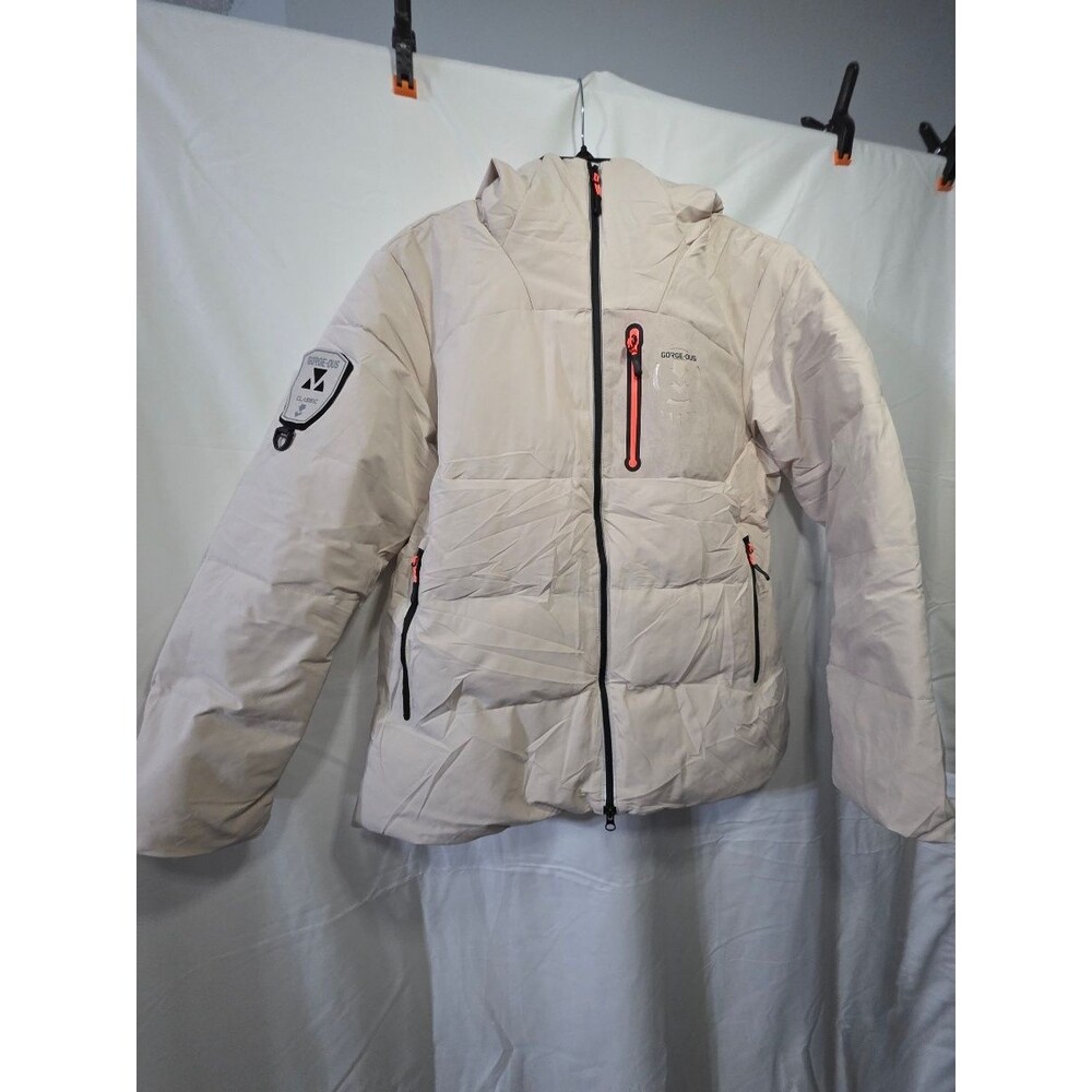 GORE-GOUS Boys Puffer Jacket Beige Hooded Size L